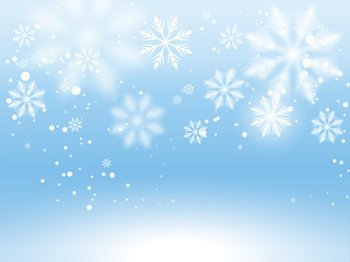 Naklejka na ściany i meble Beautiful snowflakes. Christmas winter background.