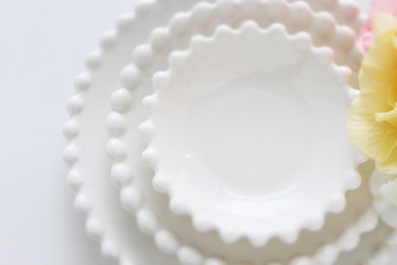 No brand white plate on white background