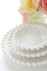 No brand white plate on white background