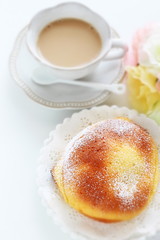 sweet bun on dish for breakfast