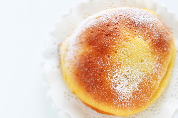sweet bun on dish for breakfast
