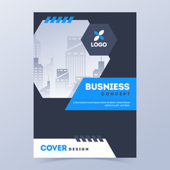 Business cover page or template layout with space for your image.