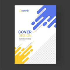 Cover page or template design layout for business or corporate sector.