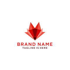 Obraz premium Fox or Wolf Abstract template logo design