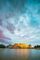 The Belvedere Palace in Vienna, Austria. - obrazy, fototapety, plakaty
