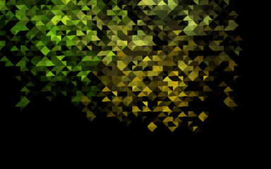 Dark Green vector texture in triangular style. Modern abstract illustration with colorful triangles. Best design for your ad, poster, banner.