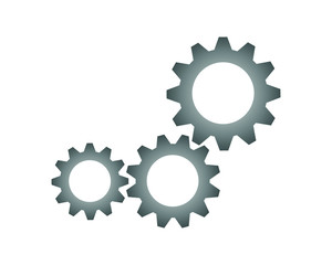Cogwheel vector illustration icon.