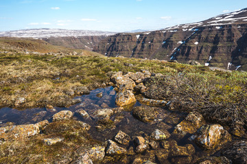 puddles on Putorana Plateau, Taimyr. Krasnoyarsk region