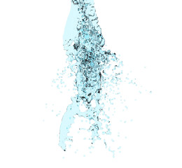 Fototapeta na wymiar 3d rendering water isolated on white
