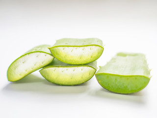 aloe vera star cactus slide Isolated on a white background
