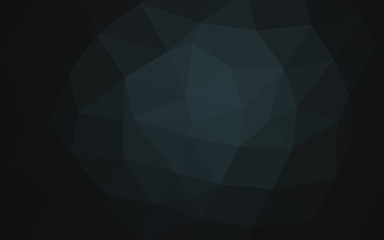 Obraz premium Dark Black vector polygon abstract backdrop. A completely new color illustration in a vague style. New texture for your design.