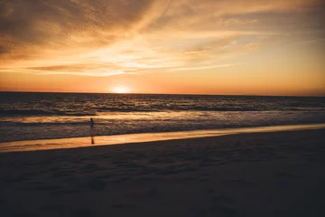 Crédence de cuisine Beige Sunset in Malibu Beach, USA  © ru242