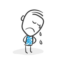 Stickman Blue: Crying, Fear. (Nr. 72)	