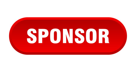 sponsor button. sponsor rounded red sign. sponsor