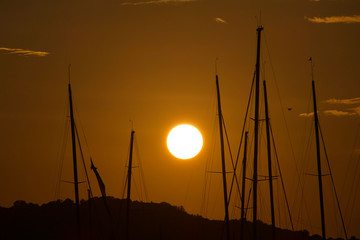 Sunset in Porto Cervo Marina, Sardinia, Italy