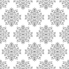 Victorian style seamless pattern for wallpaper design.