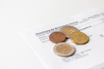 Lohnabrechnung mit Eurom&uuml;nzen