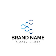 arrow with polygonal shaped vector logo icon illustration