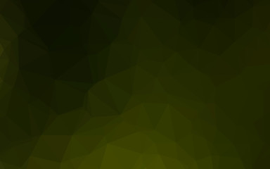 Dark Green vector shining triangular background. Modern geometrical abstract illustration with gradient. Completely new design for your business.