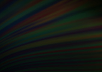 Fototapeta premium Dark Black vector template with liquid shapes. Shining illustration, which consist of blurred lines, circles. Pattern for your business design.