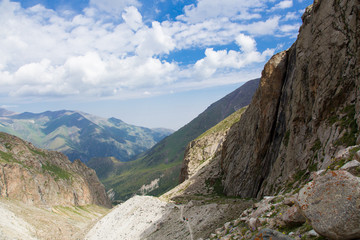 Mountains of Tian Shan range in Kyrgyzstan near Ala Archa National Park