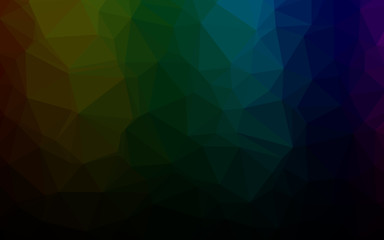 Obraz premium Dark Multicolor, Rainbow vector polygon abstract layout. Colorful illustration in abstract style with gradient. Textured pattern for background.