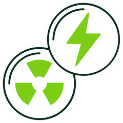 Atomic Nuclear Power Sign Vector Icon