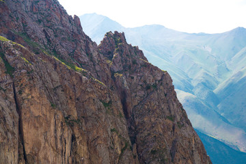 Mountains of Tian Shan range in Kyrgyzstan near Ala Archa National Park