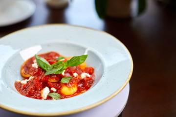 salad with tomato and basil