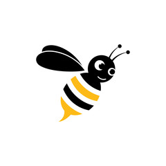 Bee Logo Template vector icon illustration