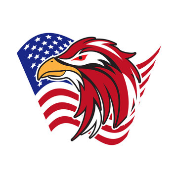 american eagle head vector image