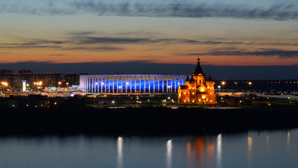 Fototapeta na wymiar The Volga river in Nizhny Novgorod