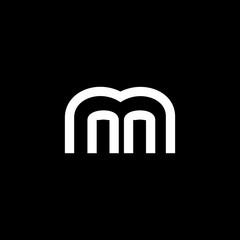 abstract initial letter M logo design template