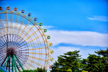 ISESAKI, GUNMA / Japan - 11 May, 2019 : Ferris wheel in Kezouji Amusement Park.