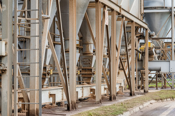 lower part of the building with elements of industrial infrastructure