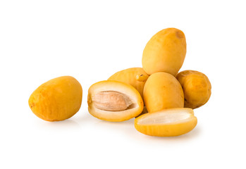 apricots isolated on white background