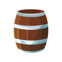 barrel of beer in white background