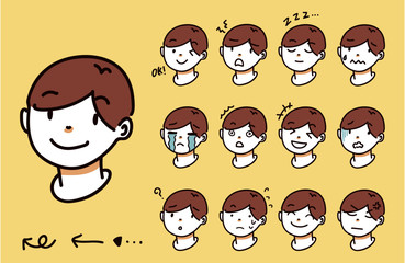 男の子表情セット