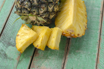 close up of pineapple