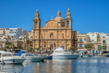 Fototapeta na wymiar Parish Church in Msida, Malta