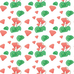 シクラメンのシームレスパターン