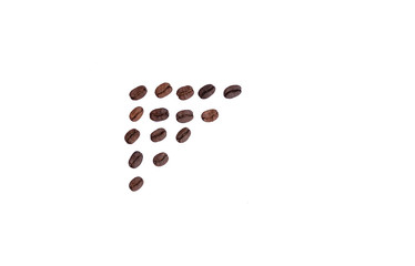 Coffee bean with white background 