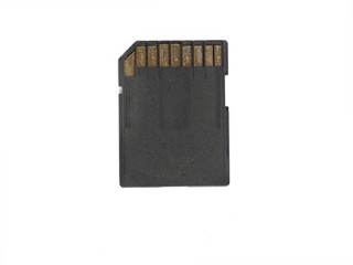 memory card on white background