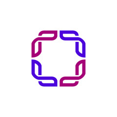 Fototapeta premium line geometric concept, abstract logo template, line geometric icon