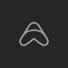 Letter A Logo For Business Vector Design Template . on black background .