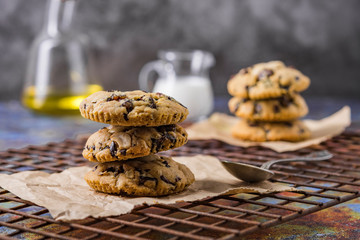 cookies with chocolate and nuts