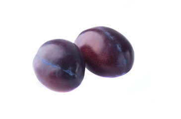 Hungarian plum variety on a white background