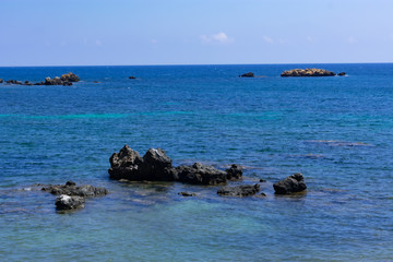 Isla de Tabarca  enfrente de el pueblo costero de Santa Pola en la provincia de Alicante(España)