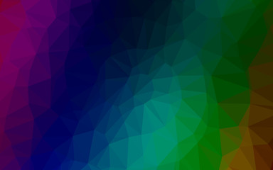 Dark Multicolor, Rainbow vector polygonal background. Glitter abstract illustration with an elegant design. Template for a cell phone background.