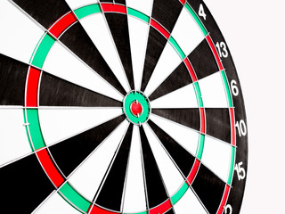 Dart Board Isolated on White background, Setting challenging business goals And ready to achieve the goal concept